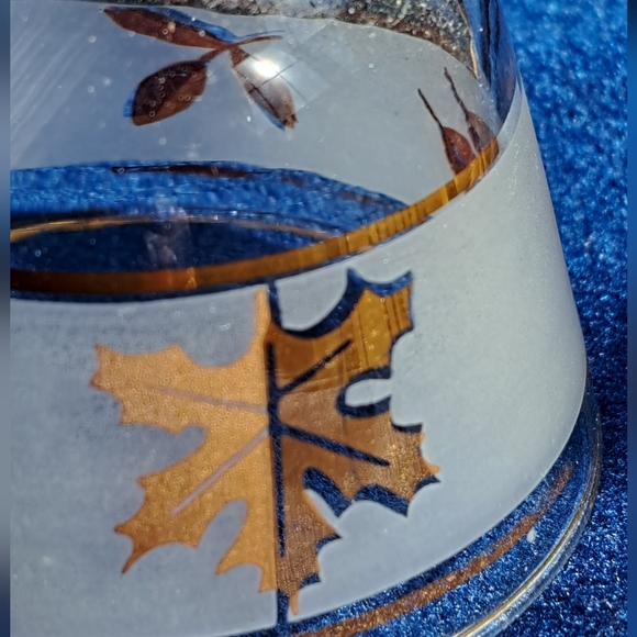 Vintage Gold Leaf Pattern Goblet Libby Wine/Sherbet Glasses - Picture 3 of 6